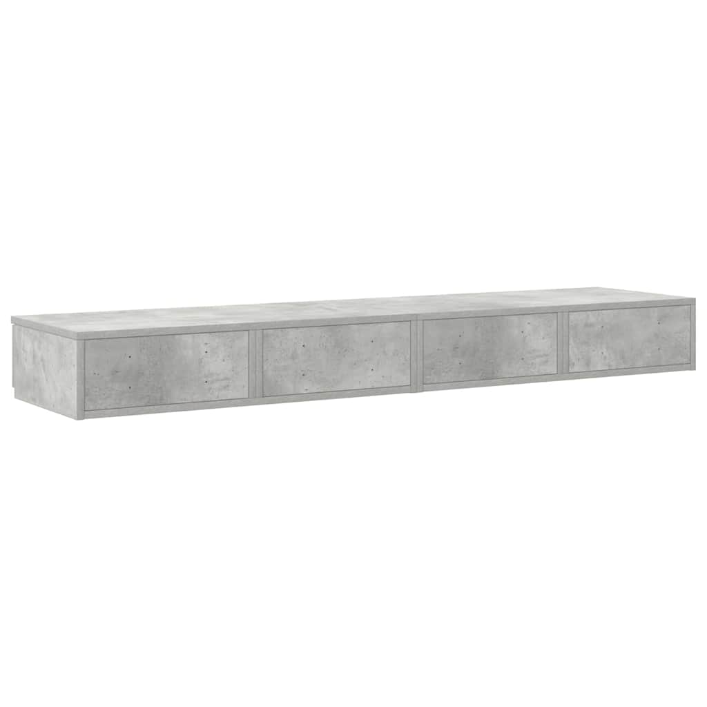 Ladice za krevet s ladicama Betonski sivi 140 x 36,5 x 16,5 cm