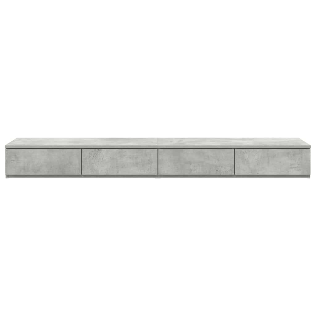 Ladice za krevet s ladicama Betonski sivi 140 x 36,5 x 16,5 cm