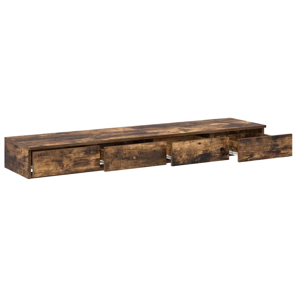 Ladice za krevet s ladicama Dimljeni hrast 140 x 36,5 x 16,5 cm