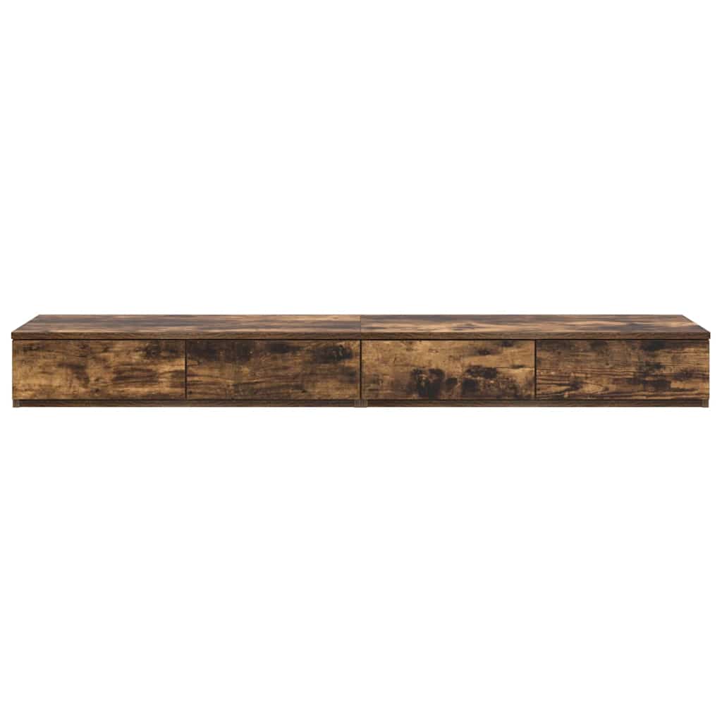 Ladice za krevet s ladicama Dimljeni hrast 140 x 36,5 x 16,5 cm