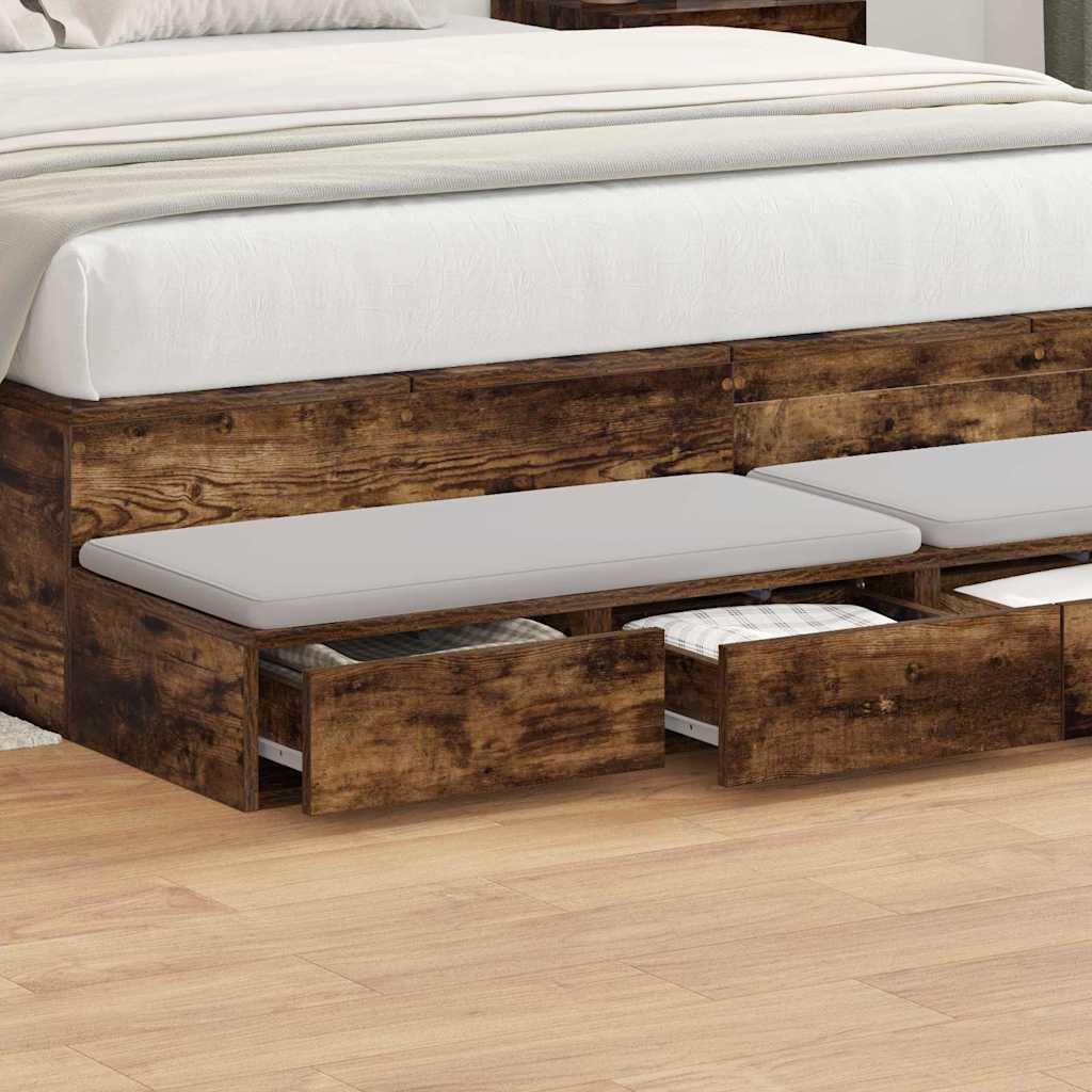 Ladice za krevet s ladicama Dimljeni hrast 150 x 36,5 x 16,5 cm