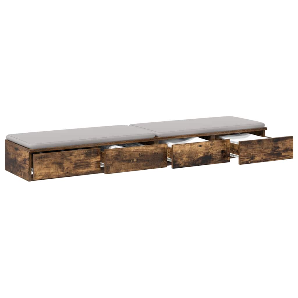 Ladice za krevet s ladicama Dimljeni hrast 150 x 36,5 x 16,5 cm
