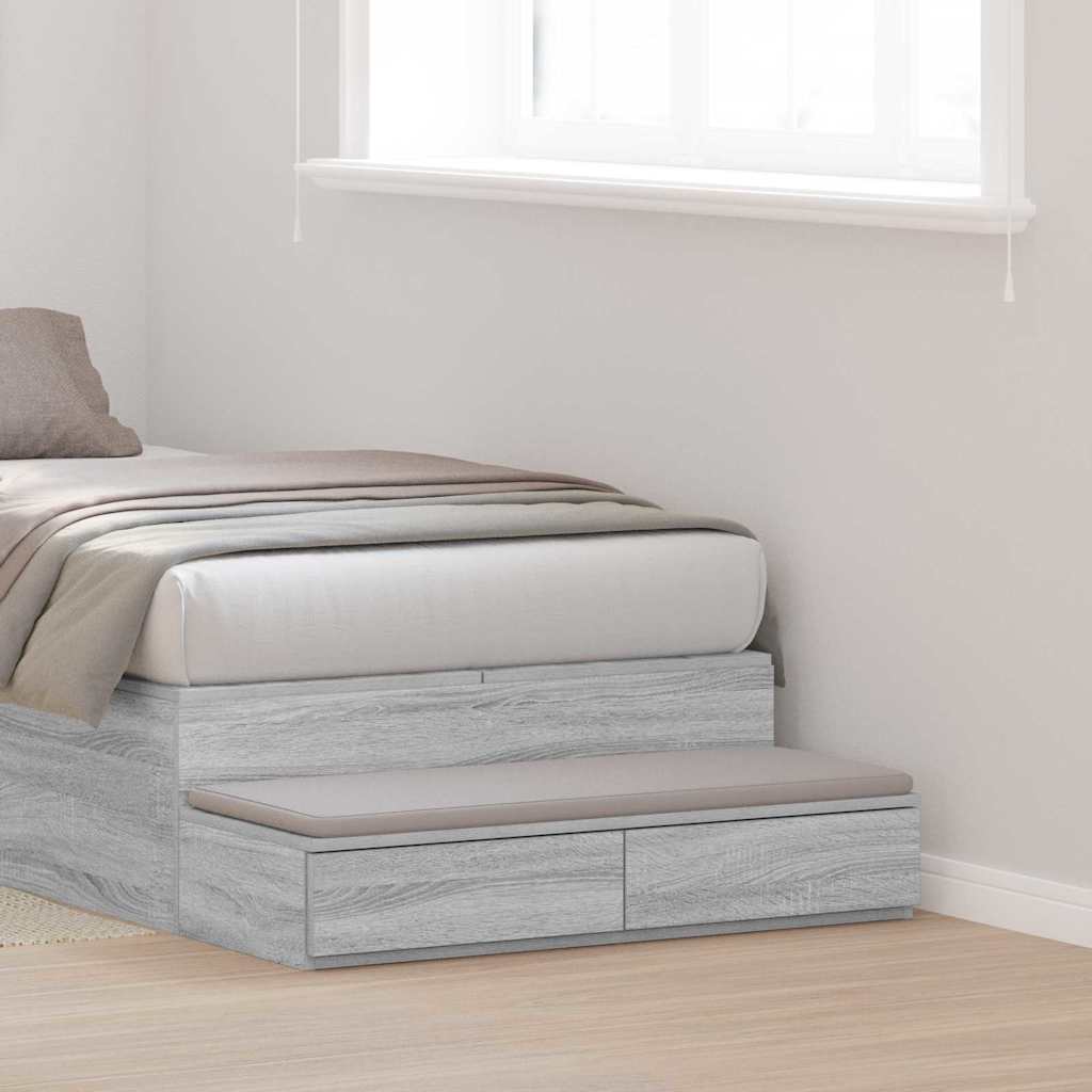 Ladice za krevet s ladicama Siva Sonoma 75 x 36,5 x 16,5 cm