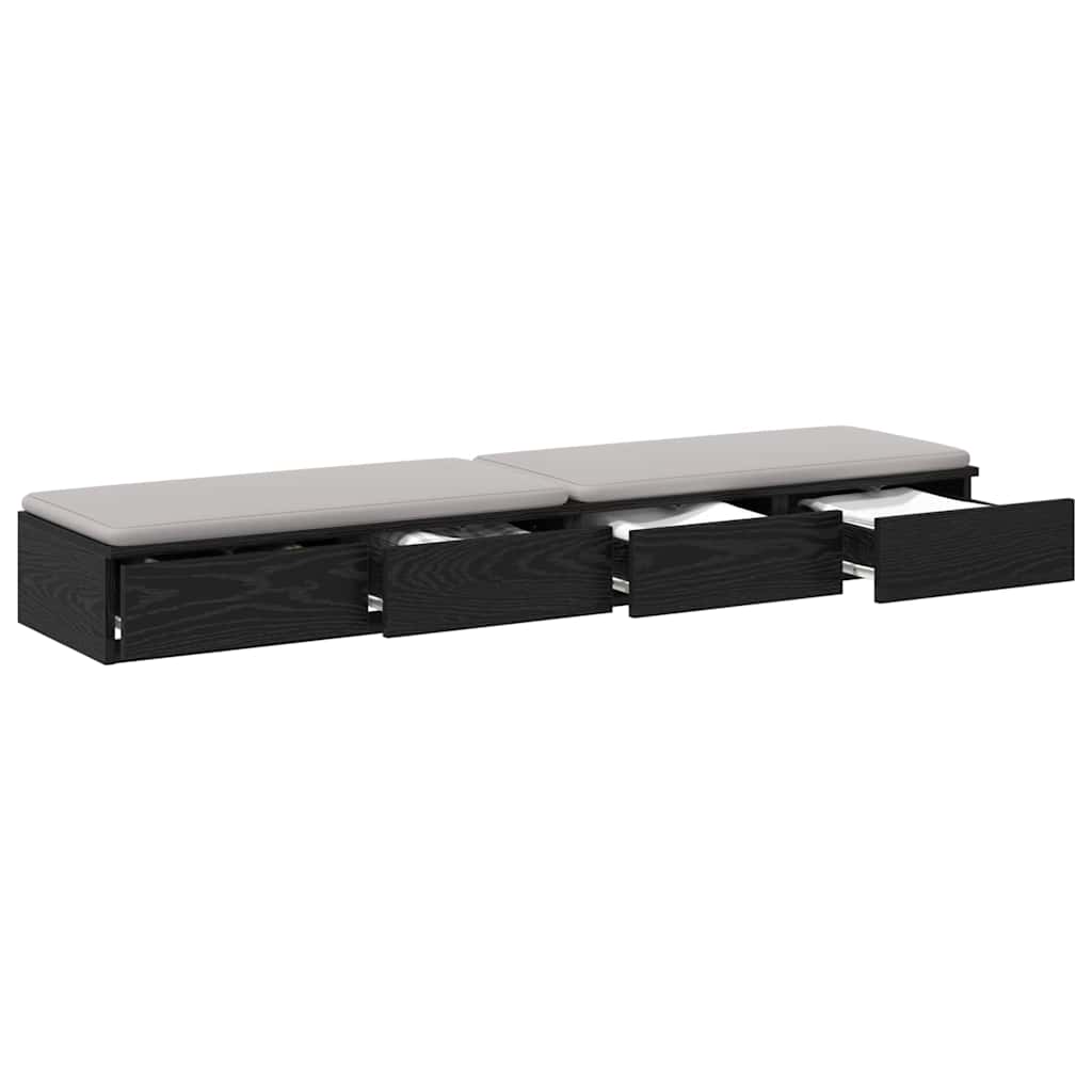 Ladice za krevet s ladicama Crni hrast 135 x 36,5 x 16,5 cm