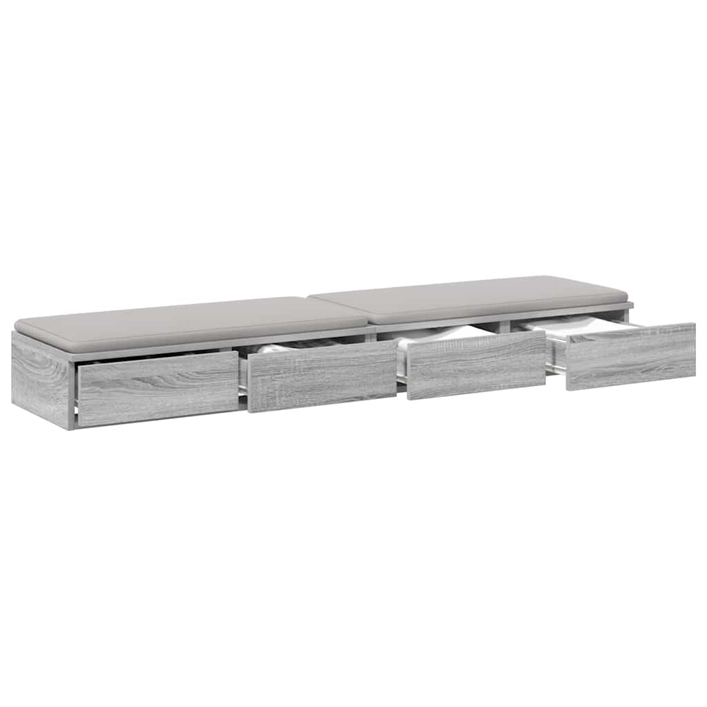 Ladice za krevet s ladicama Siva Sonoma 135 x 36,5 x 16,5 cm