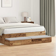 Ladice za krevet s ladicama Staro drvo 135 x 36,5 x 16,5 cm