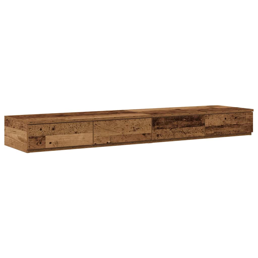 Ladice za krevet s ladicama Staro drvo 135 x 36,5 x 16,5 cm