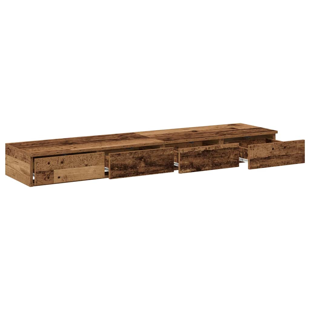 Ladice za krevet s ladicama Staro drvo 135 x 36,5 x 16,5 cm