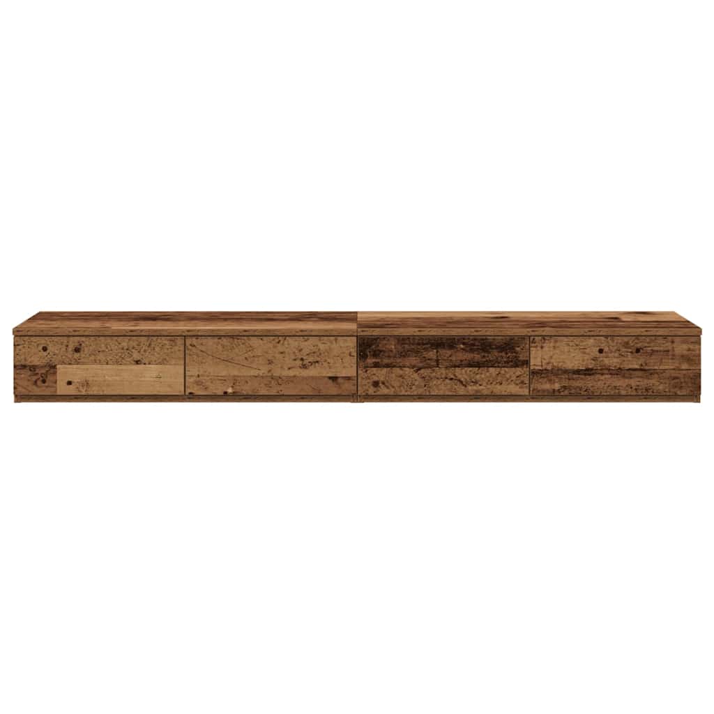 Ladice za krevet s ladicama Staro drvo 135 x 36,5 x 16,5 cm