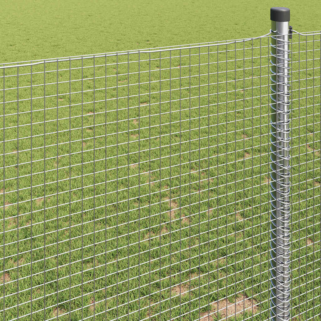 Zavarena žičana ograda 1000 x 40 cm Srebrno