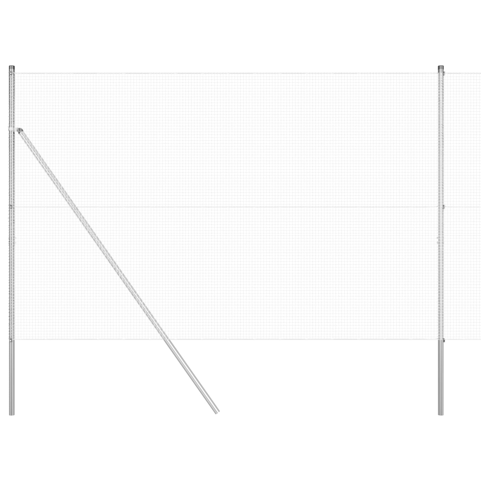Zavarena žičana ograda Srebrno 1.6 x 25 m