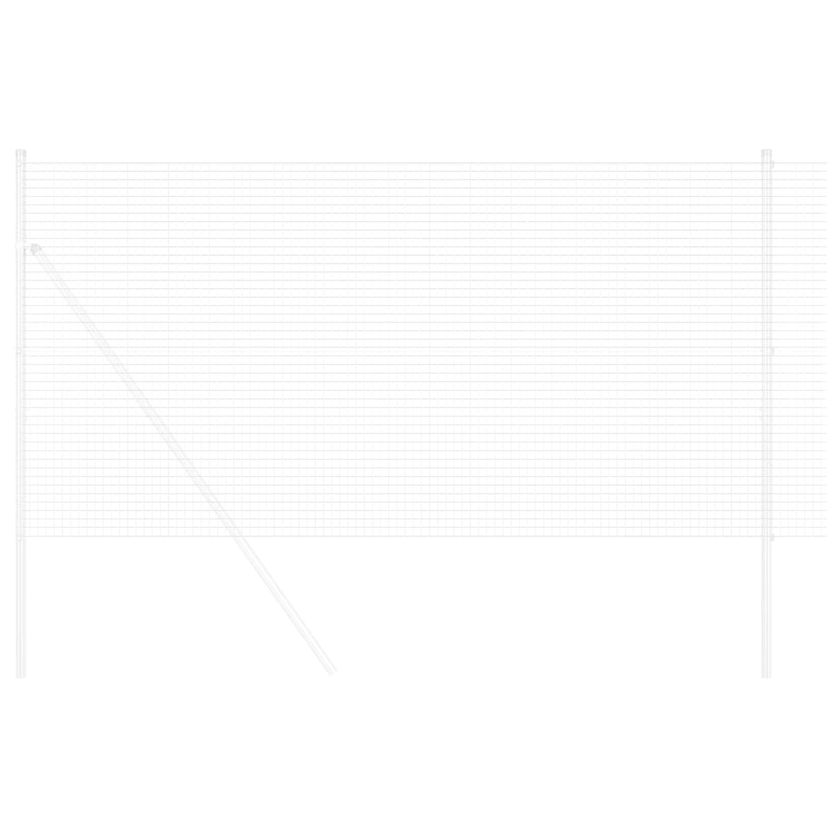 Zavarena žičana ograda 5000 x 100 cm Srebrno