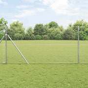 Zavarena žičana ograda 5000 x 120 cm Srebrno