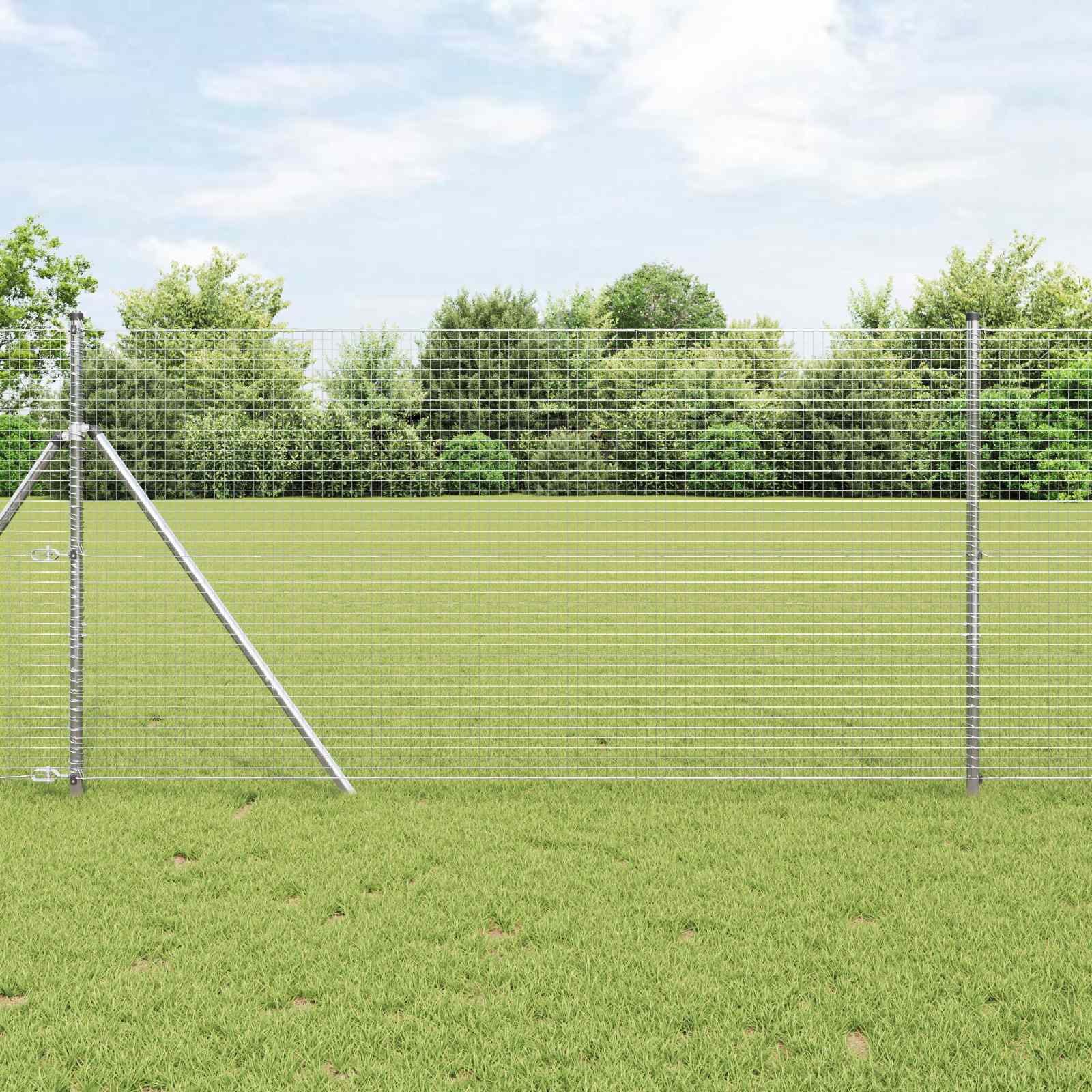 Zavarena žičana ograda 5000 x 140 cm Srebrno