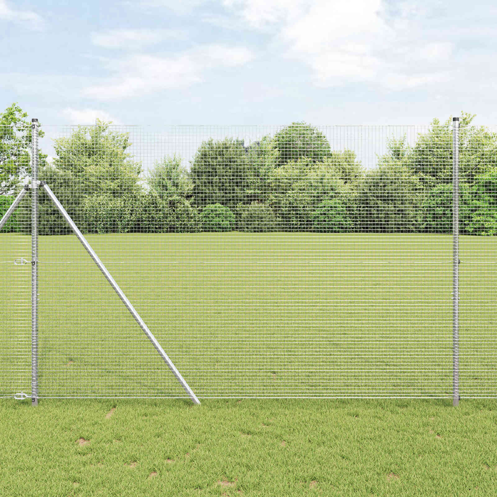 Zavarena žičana ograda 5000 x 150 cm Srebrno