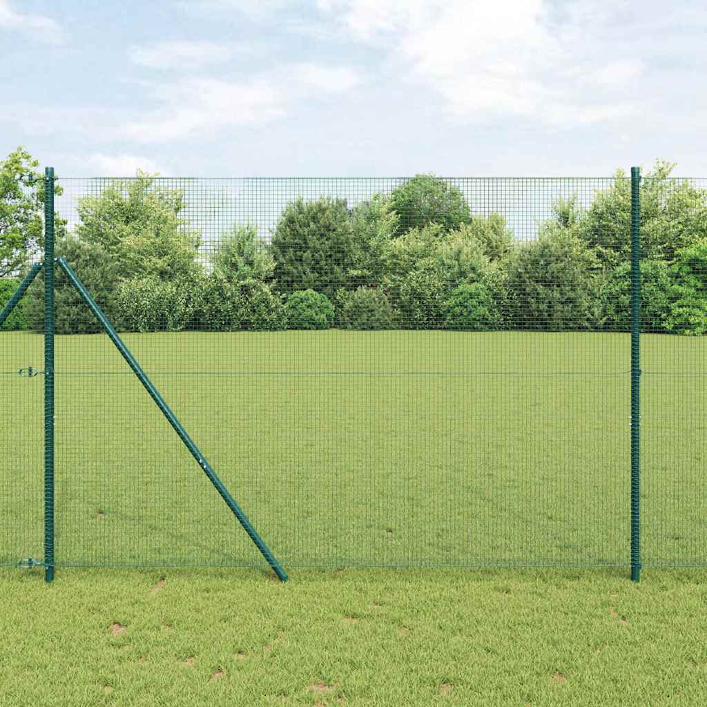 Zavarena žičana ograda 2500 x 160 cm Zelena