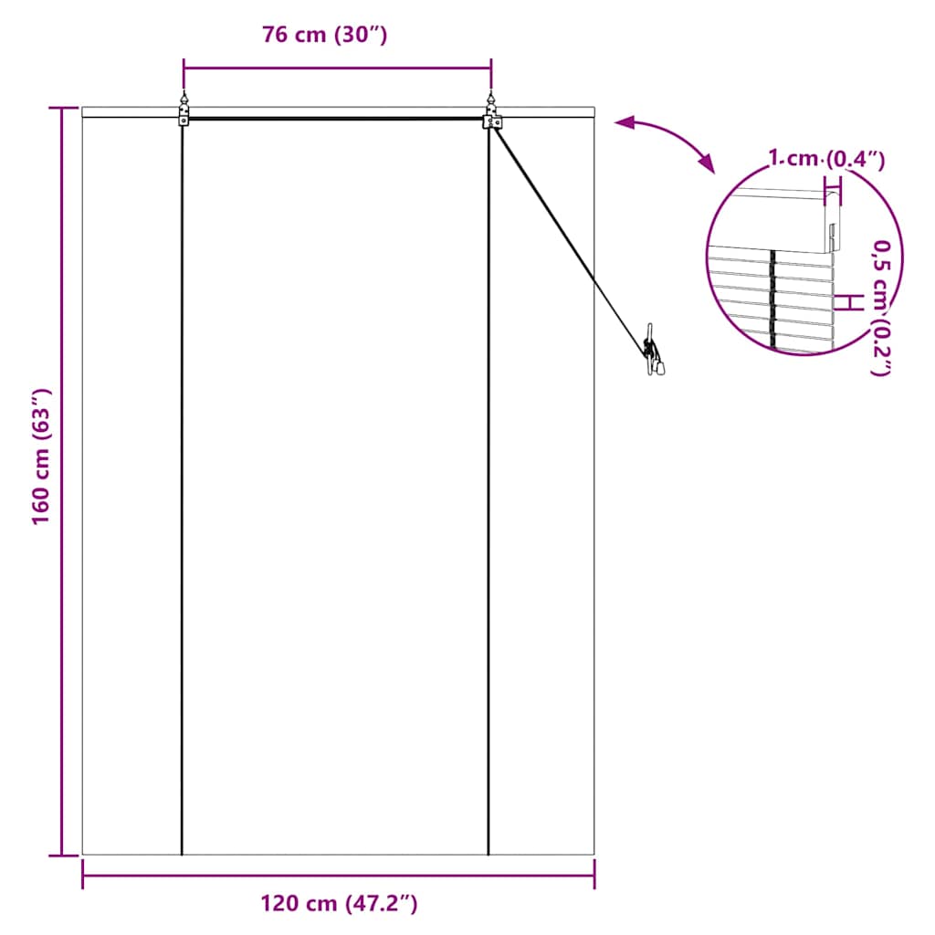 Bambus rolete Priroda 120 x 160 cm Bambus