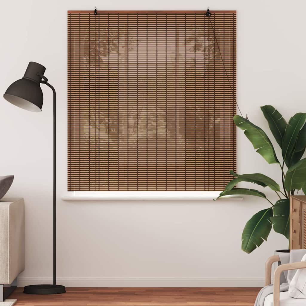 Rolo zavjesa sa zavjesama Smeđa 150 x 160 cm bambus