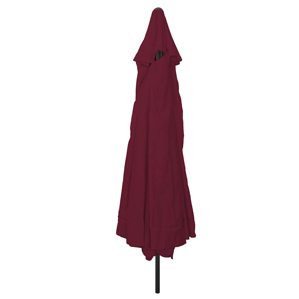 Vrtni suncobran Bordeaux Crvena 394 x 394 x 248 cm