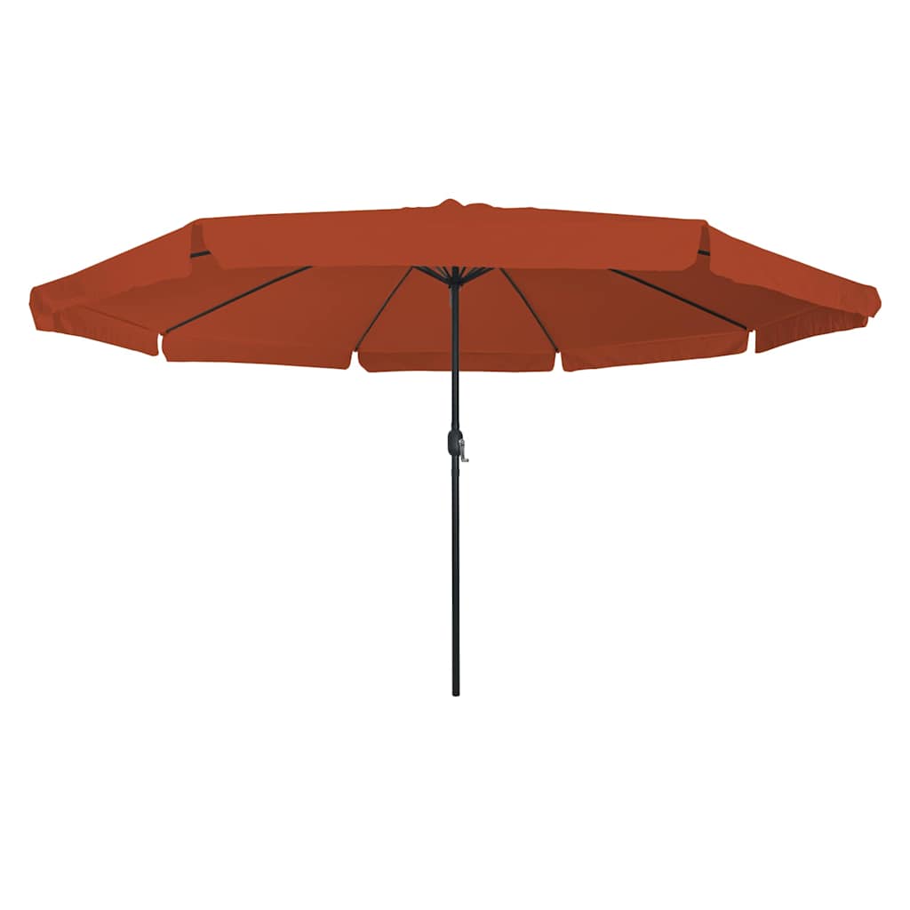 Vrtni suncobran Terakota 394 x 394 x 248 cm Poliester i čelik