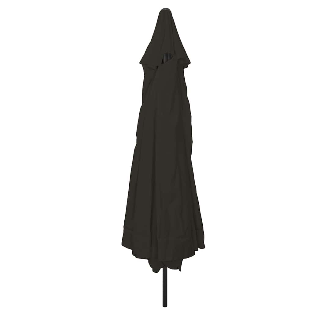 Vrtni suncobran Crna 394 x 394 x 248 cm Poliester i čelik