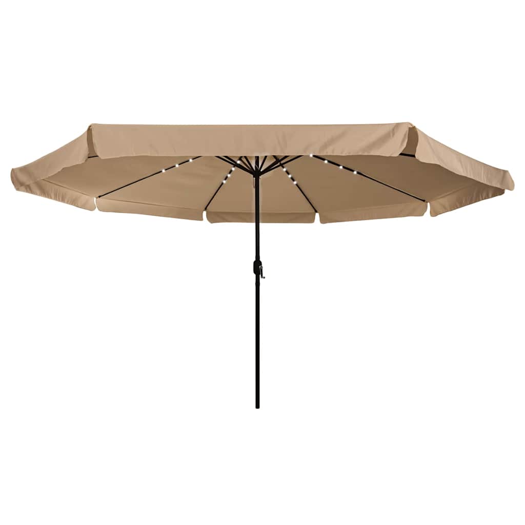 Vrtni suncobran Sivo-smeđa 395 x 395 x 245 cm Poliester