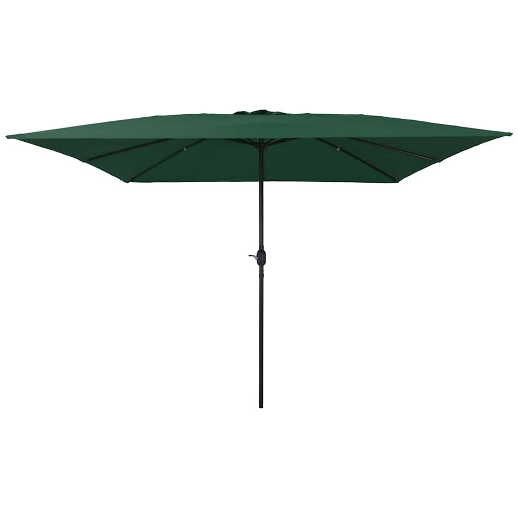 Vrtni suncobran Zelena 295 x 295 x 245 cm Poliester i čelik