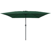 Vrtni suncobran Zelena 295 x 295 x 245 cm Poliester i čelik