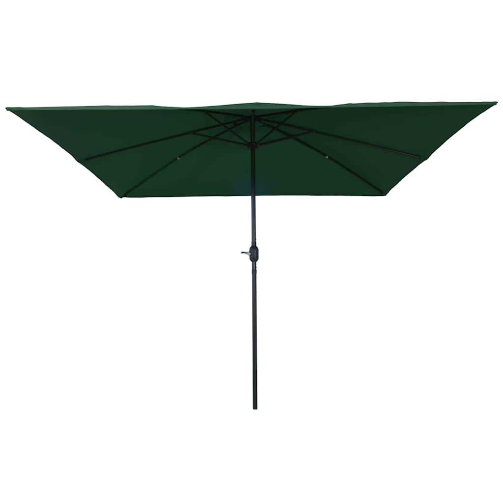 Vrtni suncobran Zelena 295 x 295 x 245 cm Poliester i čelik