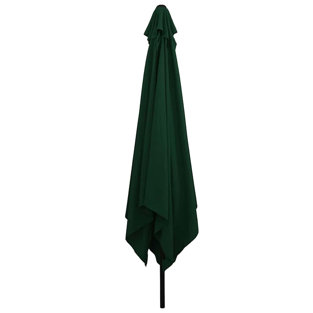 Vrtni suncobran Zelena 295 x 295 x 245 cm Poliester i čelik