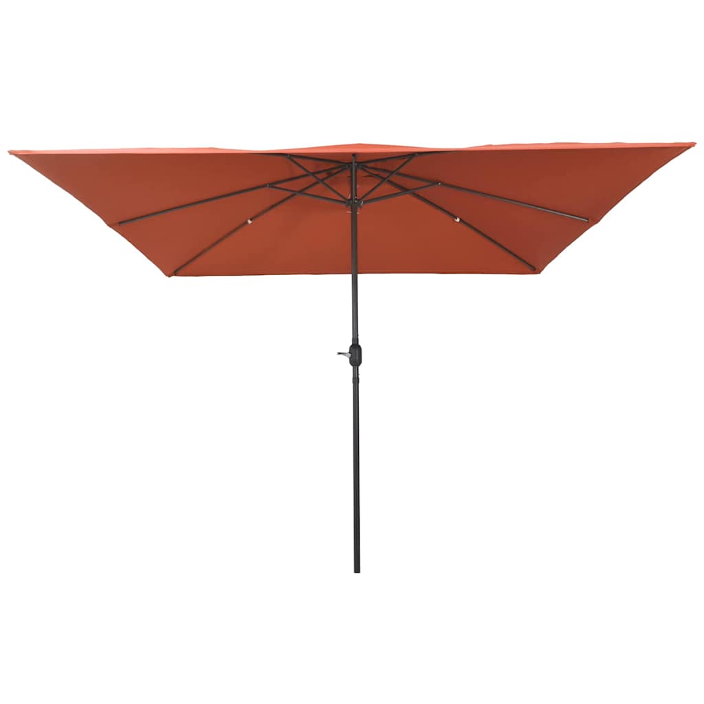 Vrtni suncobran Terakota 295 x 295 x 245 cm Poliester i čelik