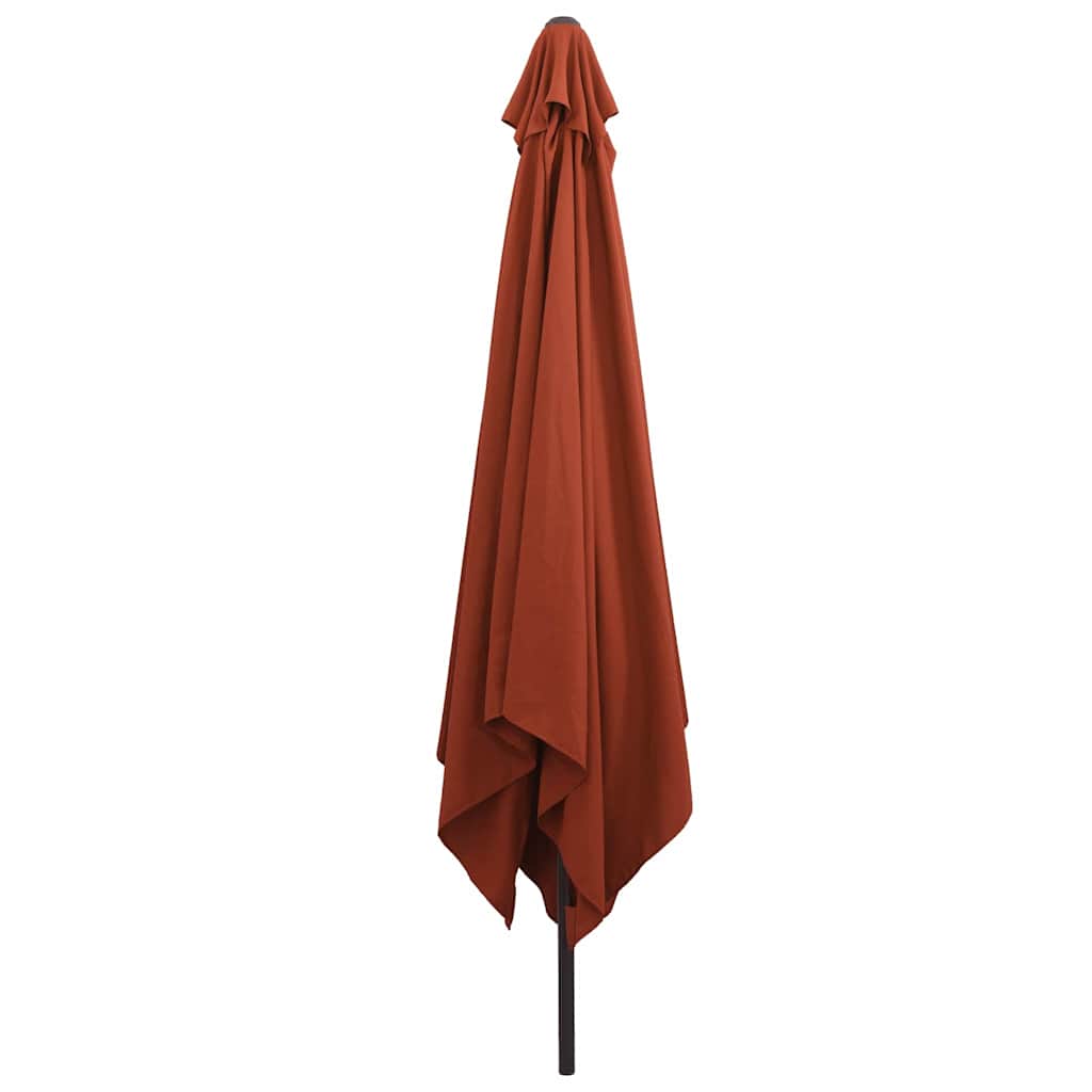 Vrtni suncobran Terakota 295 x 295 x 245 cm Poliester i čelik