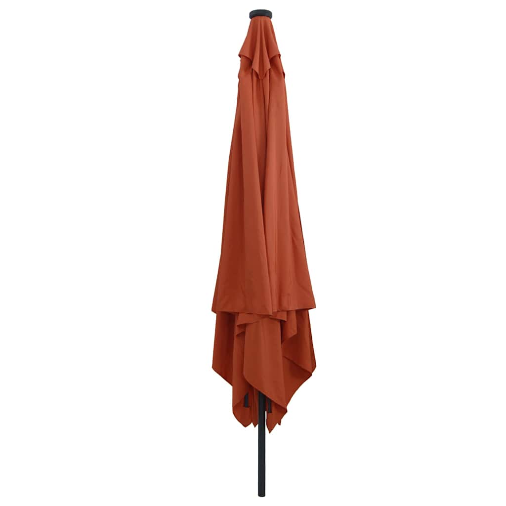 Vrtni suncobran Terakota 295 x 295 x 245 cm Poliester i čelik