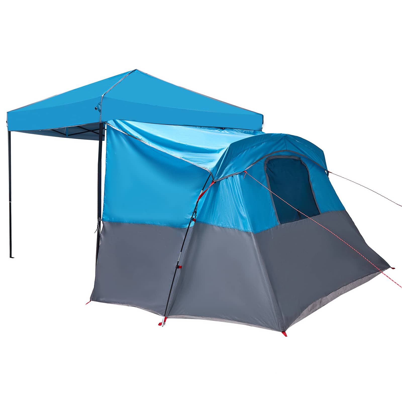 Set Kamp Šatora s krovom s pohranom 2 pcs Plava Tafta i Tkanina