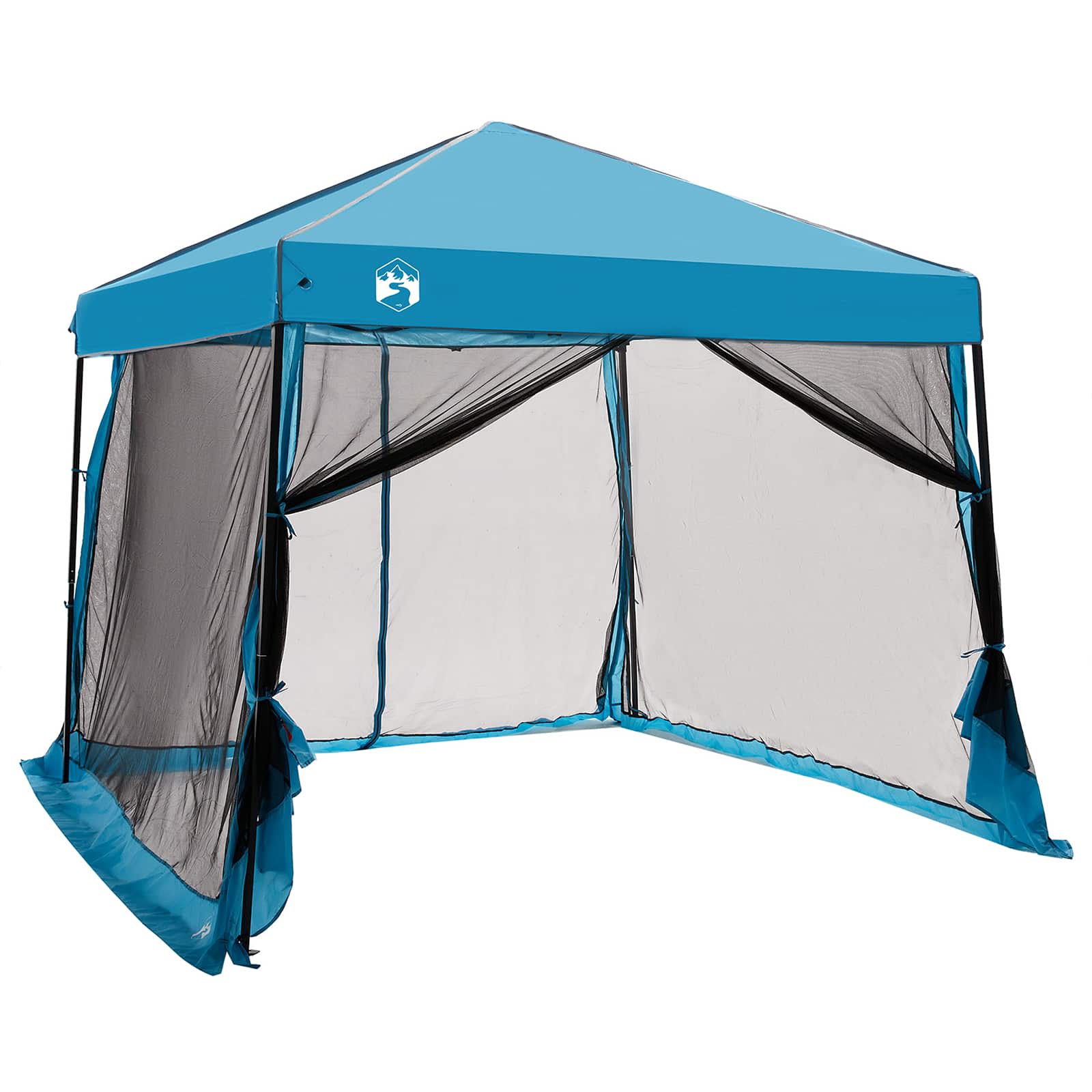 Set Kamp Šatora s krovom s pohranom 2 pcs Plava Tafta i Tkanina