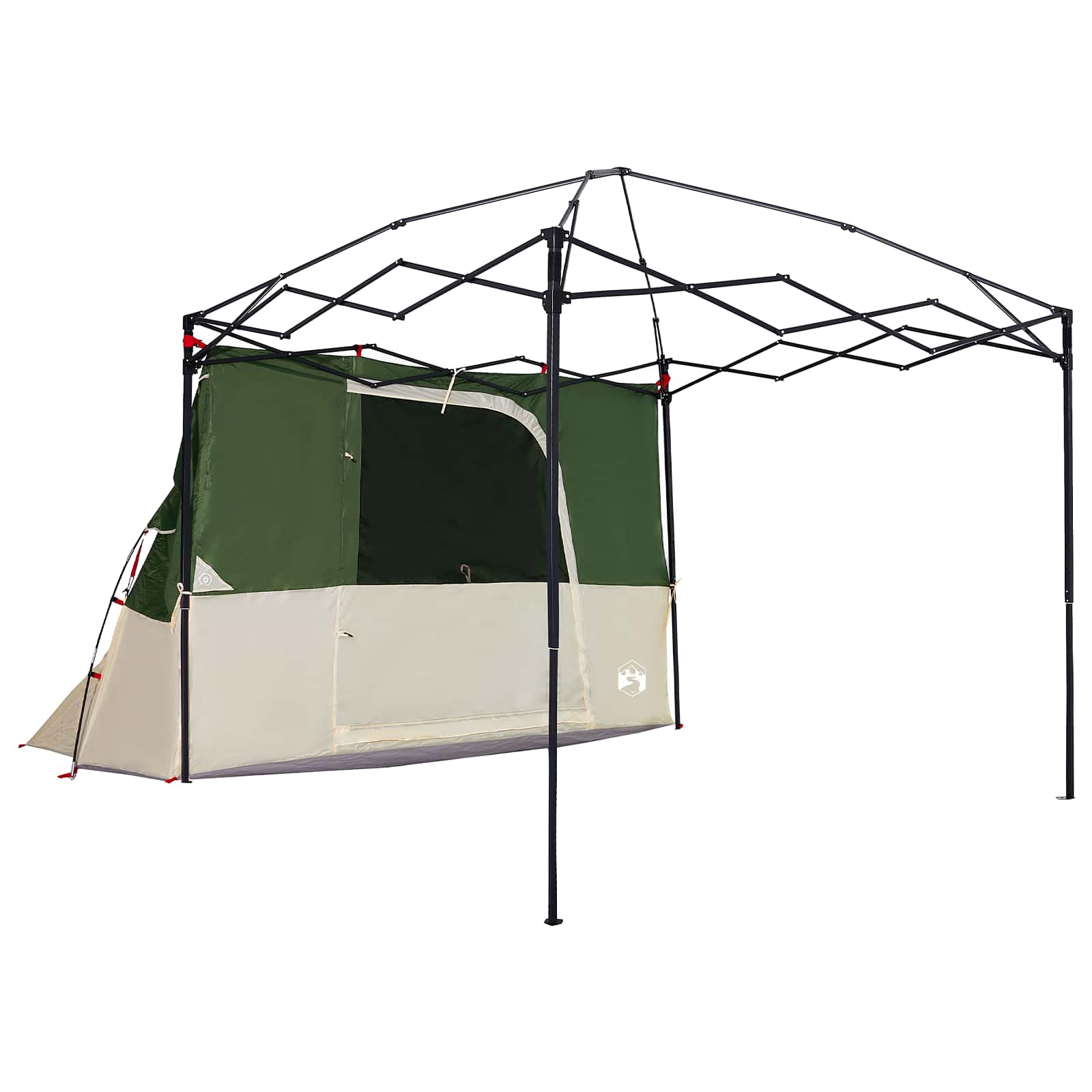 Set Kamp Šatora s krovom 2 pcs Zelena Tafta i Tkanina
