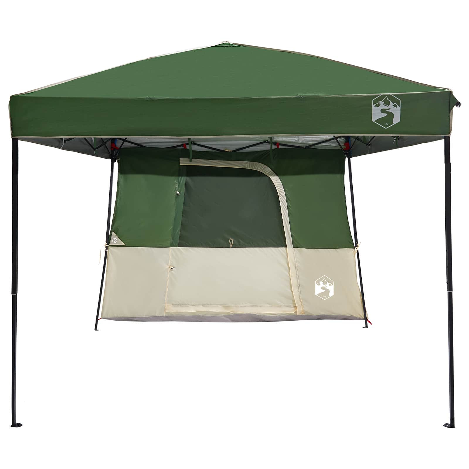 Set Kamp Šatora s krovom 2 pcs Zelena Tafta i Tkanina