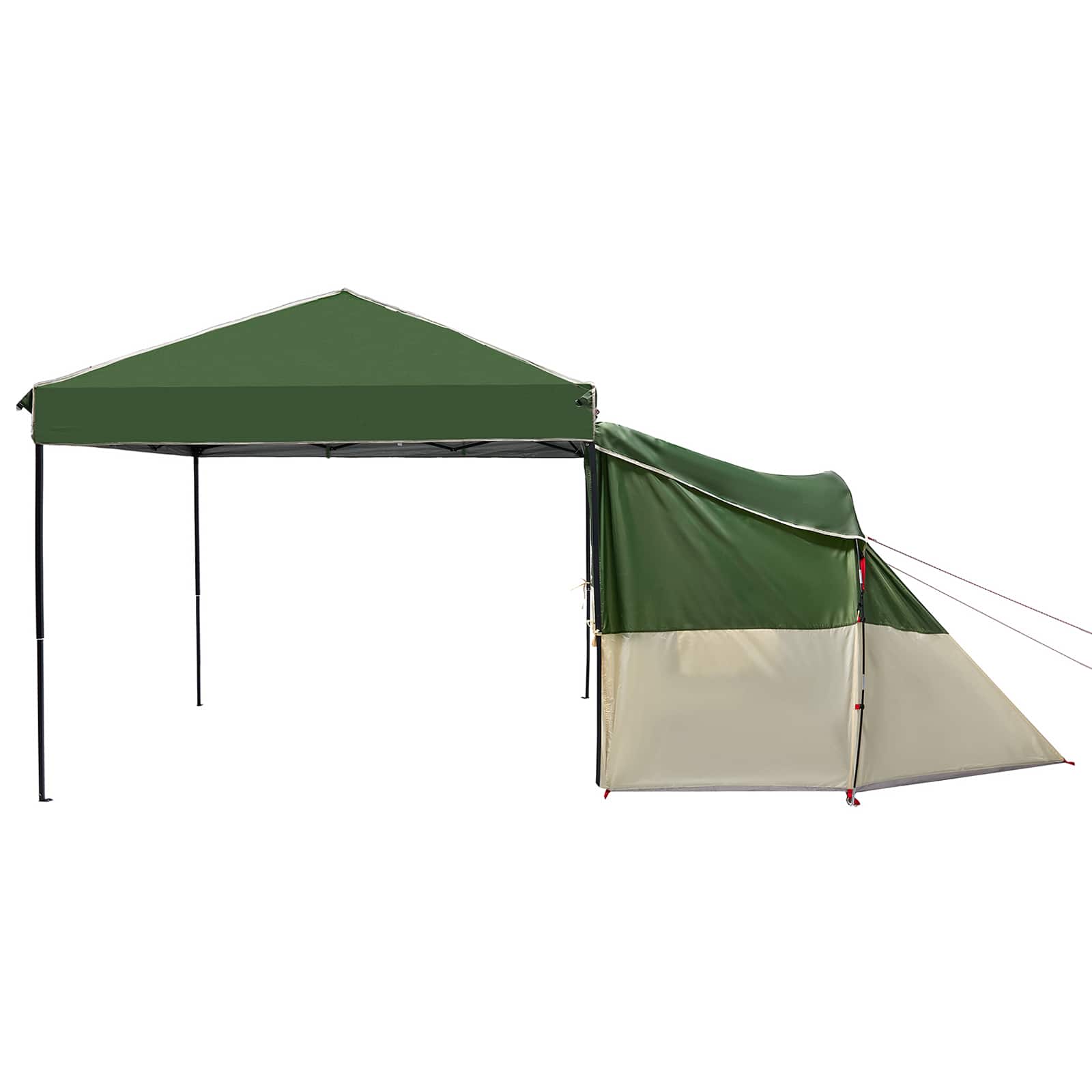 Set Kamp Šatora s krovom 2 pcs Zelena Tafta i Tkanina