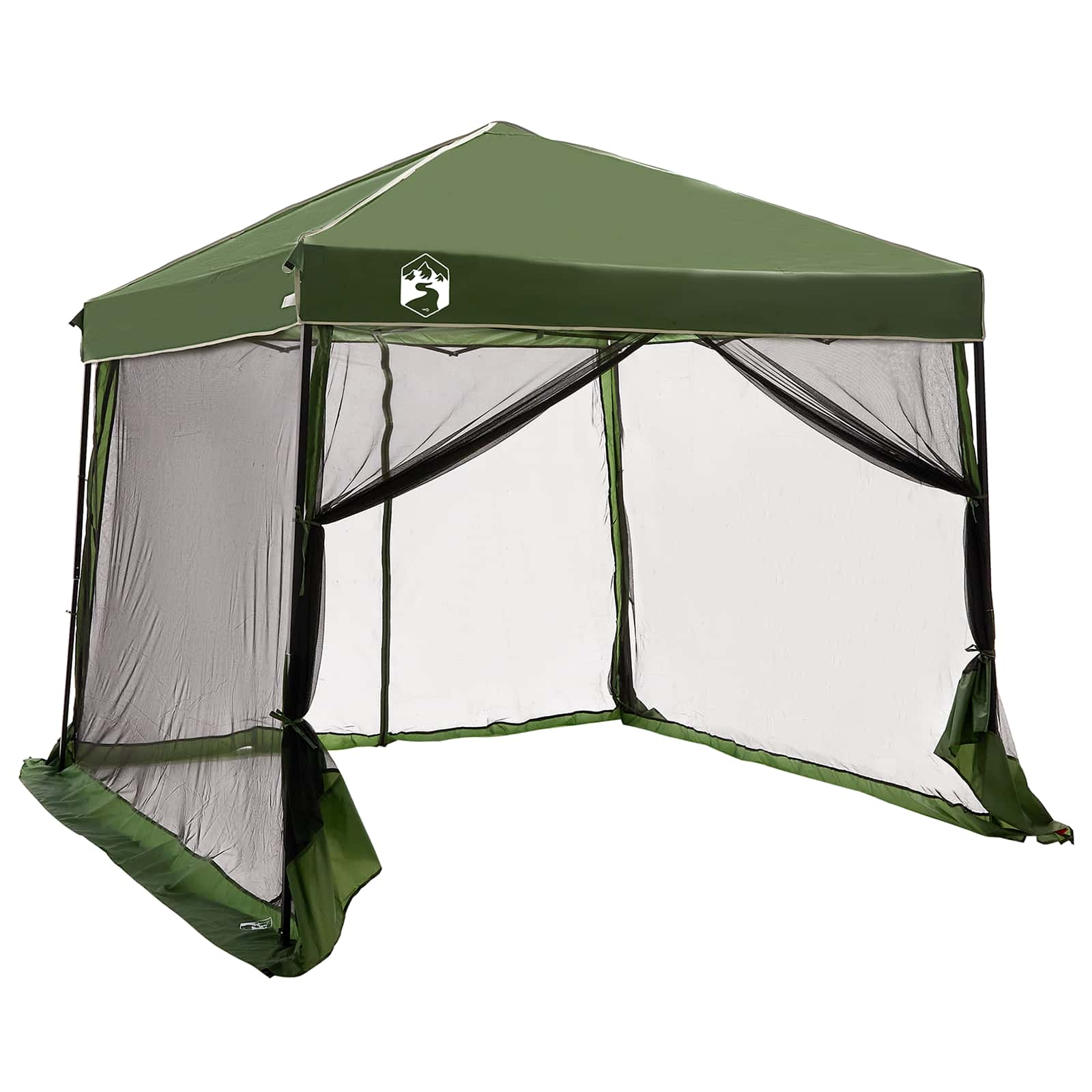 Set Kamp Šatora s krovom 2 pcs Zelena Tafta i Tkanina