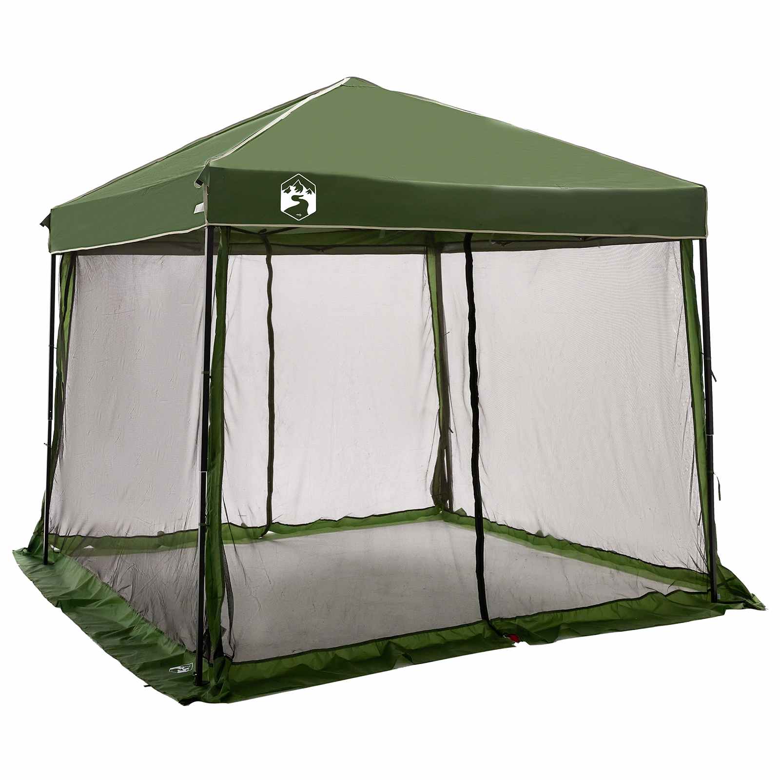 Set Kamp Šatora s krovom 2 pcs Zelena Tafta i Tkanina