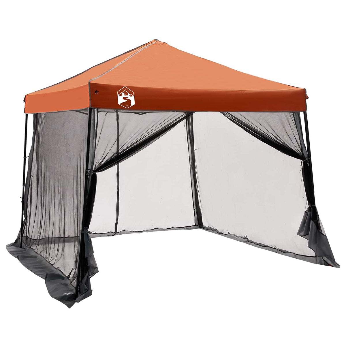 Set Kamp Šatora 2 pcs Siva i narančasta Tafta i Tkanina