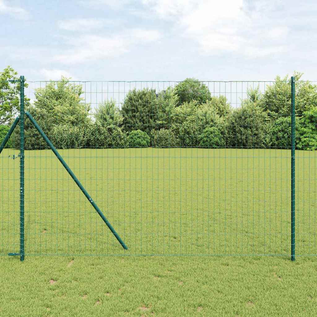 Euro ograda Zelena 1,5 x 10 m Željezo prekriveno PVC-om
