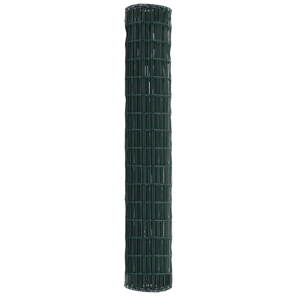 Euro ograda Zelena 1,5 x 10 m Željezo prekriveno PVC-om