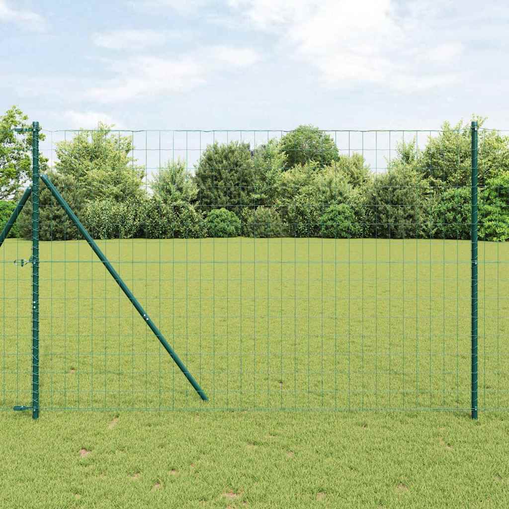Euro ograda Zelena 1,5 x 10 m Željezo prekriveno PVC-om