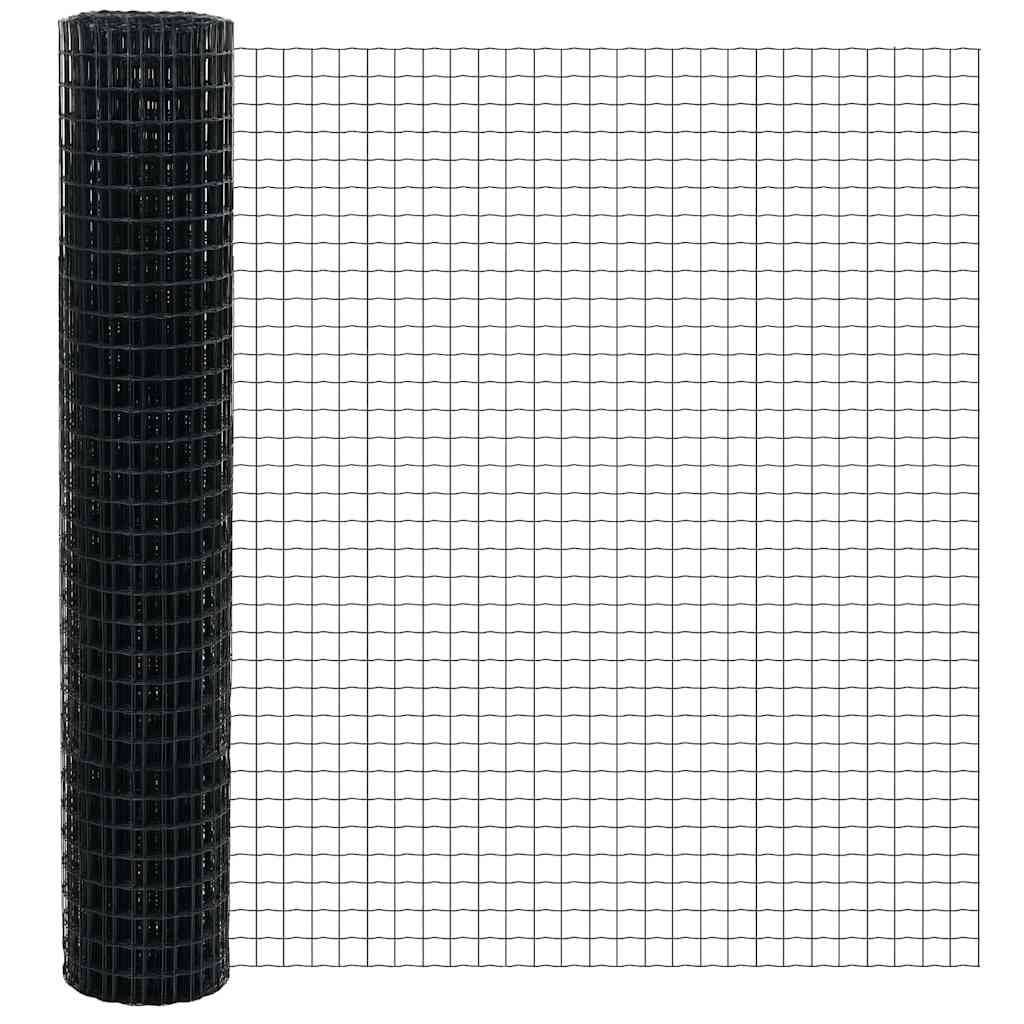 Euro ograda Siva 1,6 x 10 m Željezo prekriveno PVC-om