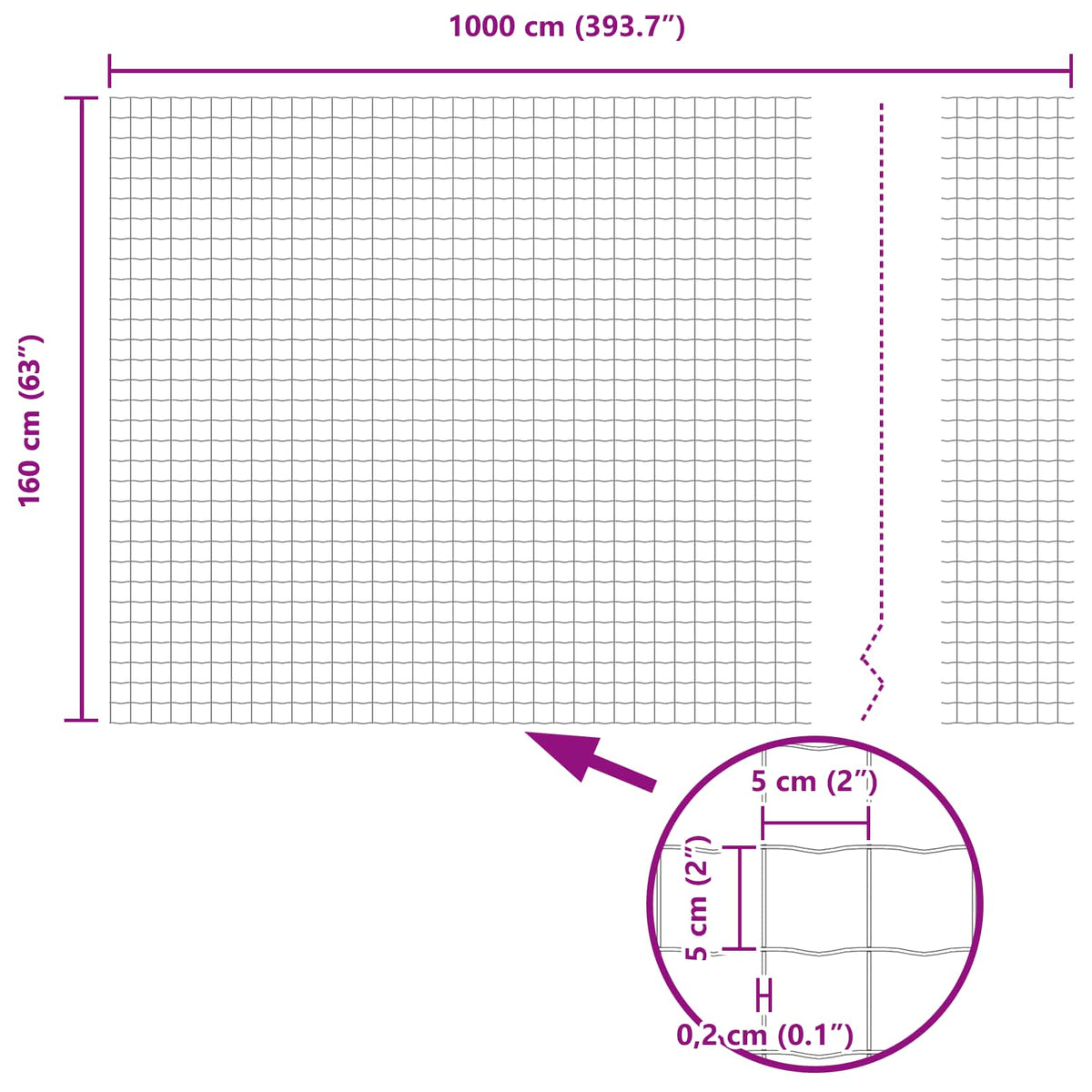 Euro ograda Siva 1,6 x 10 m Željezo prekriveno PVC-om