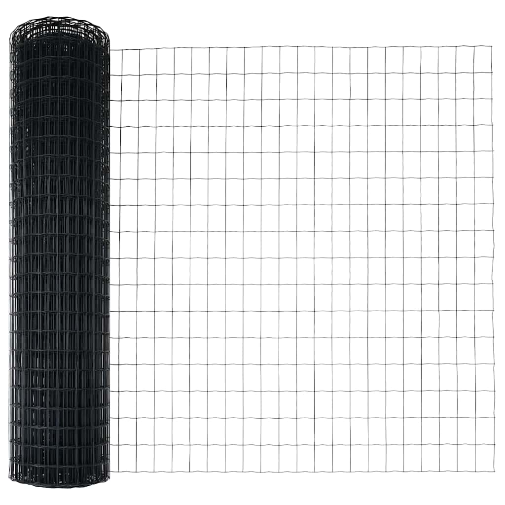 Euro ograda Siva 1,2 x 10 m Željezo prekriveno PVC-om