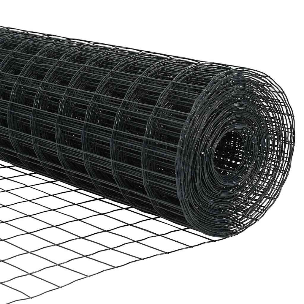 Euro ograda Siva 1,5 x 10 m Željezo prekriveno PVC-om