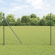 Euro ograda Siva 1,5 x 10 m Željezo prekriveno PVC-om