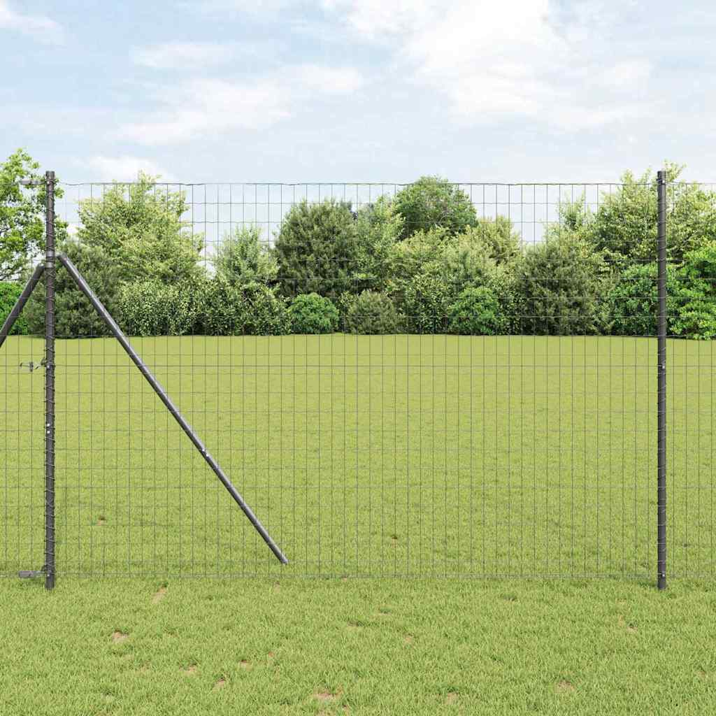 Euro ograda Siva 1,5 x 10 m Željezo prekriveno PVC-om